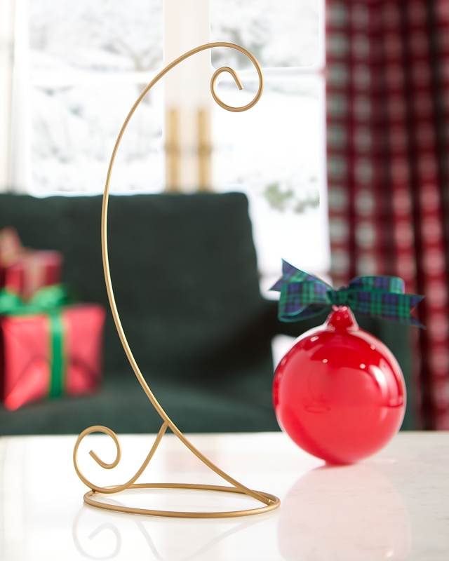 11.5" Large Ornament Stand, Gold-Tone