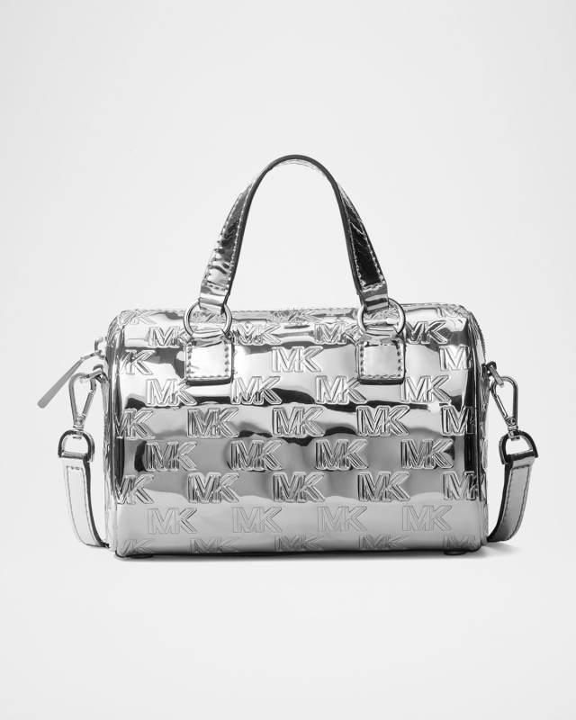 Mason Monogram Metallic Top-Handle Bag
