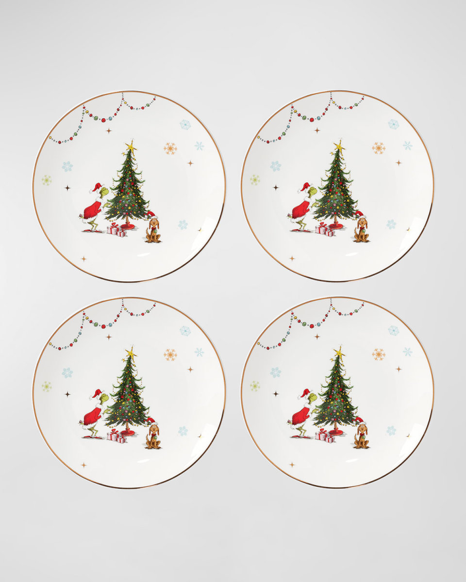 Merry Grinchmas Dinner Plates, Set of 4