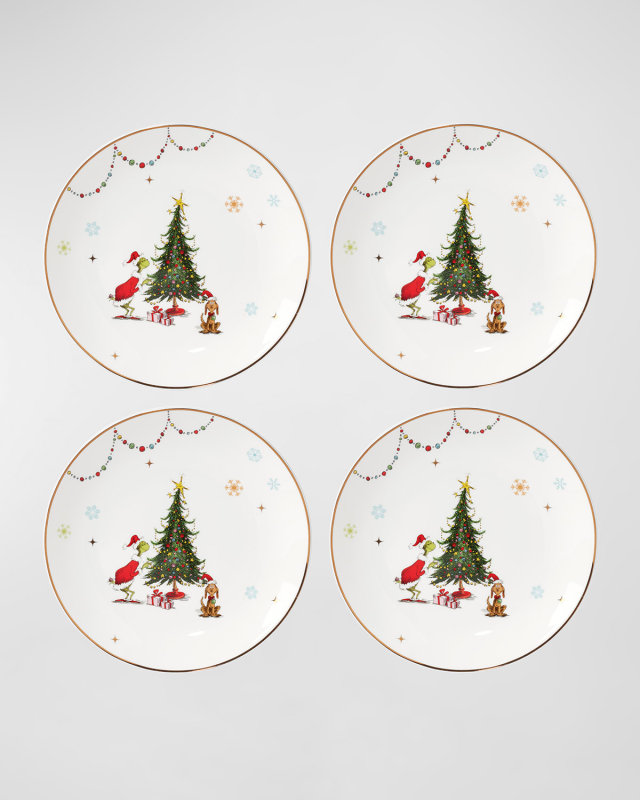 Merry Grinchmas Dinner Plates, Set of 4