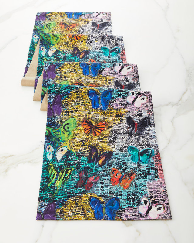 Butterflies and Guardians Table Runner, 108"