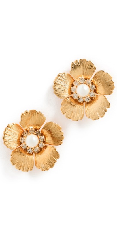 Jennifer Behr Ravina Earrings Antique Gold