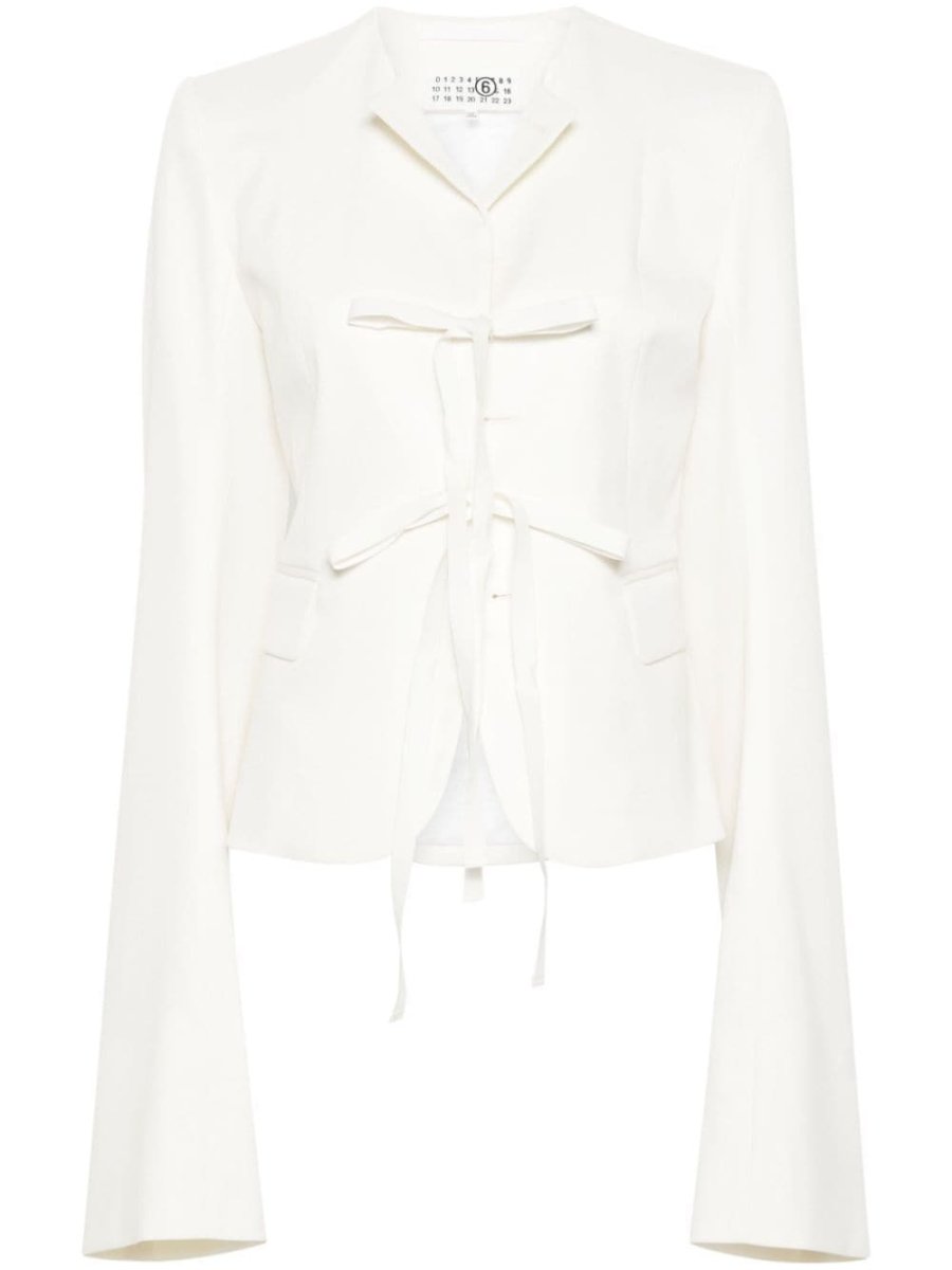 extra-long-sleeves twill blazer