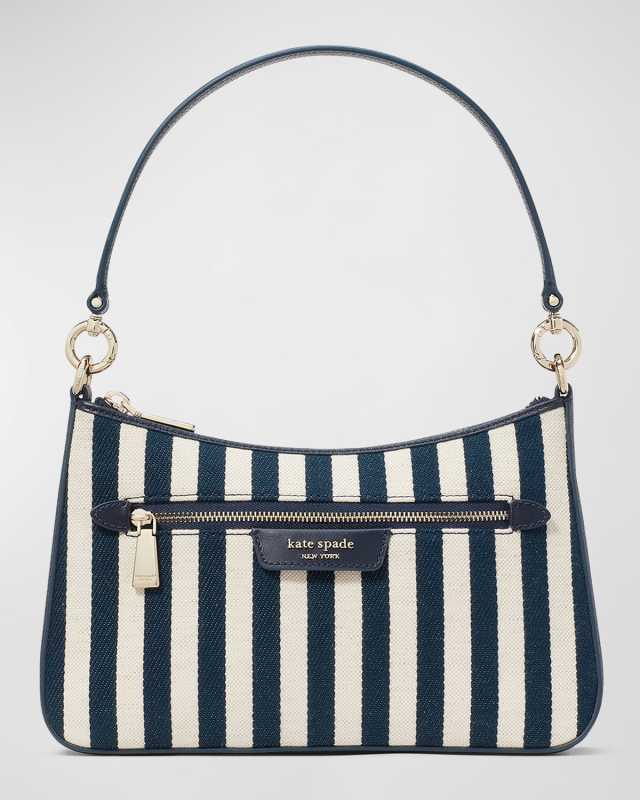 hudson convertible striped canvas crossbody bag