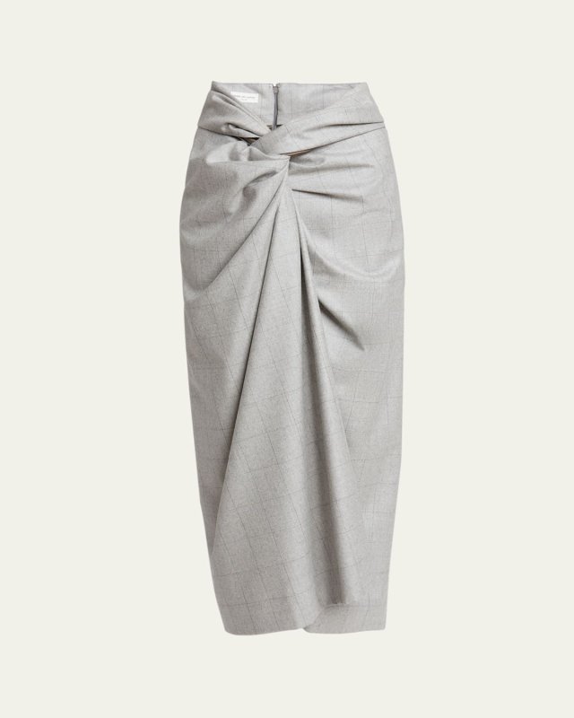 Sidras Twist-Front Midi Skirt