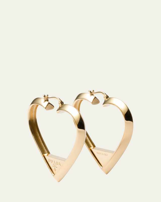 Heart Brass Earrings