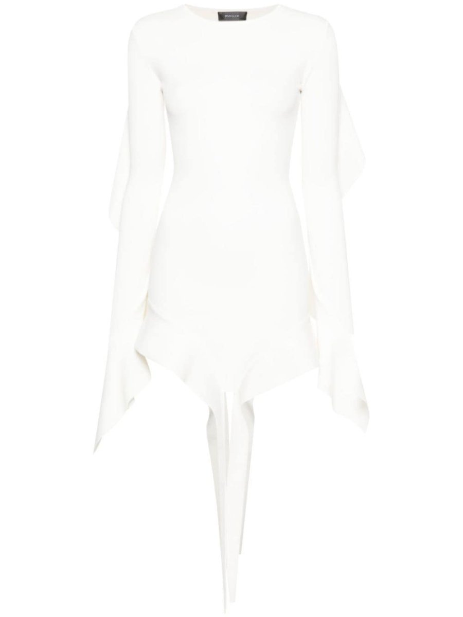 draped-detail dress