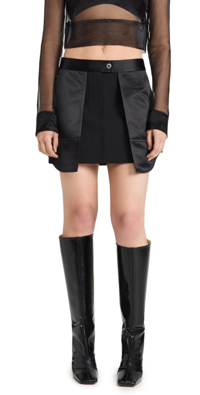 Helmut Lang Inside Out Miniskirt Black