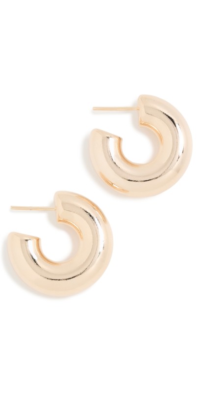 By Adina Eden Bubble Hoop Earrings Gold