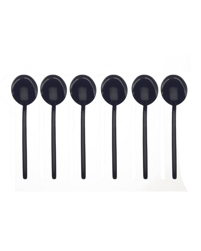 Due Oro Nero Coffee Spoons, Set of 6
