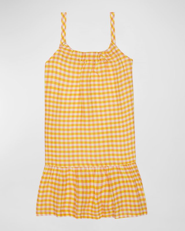 Girl's Gingham Tank Dress, Size 2-8