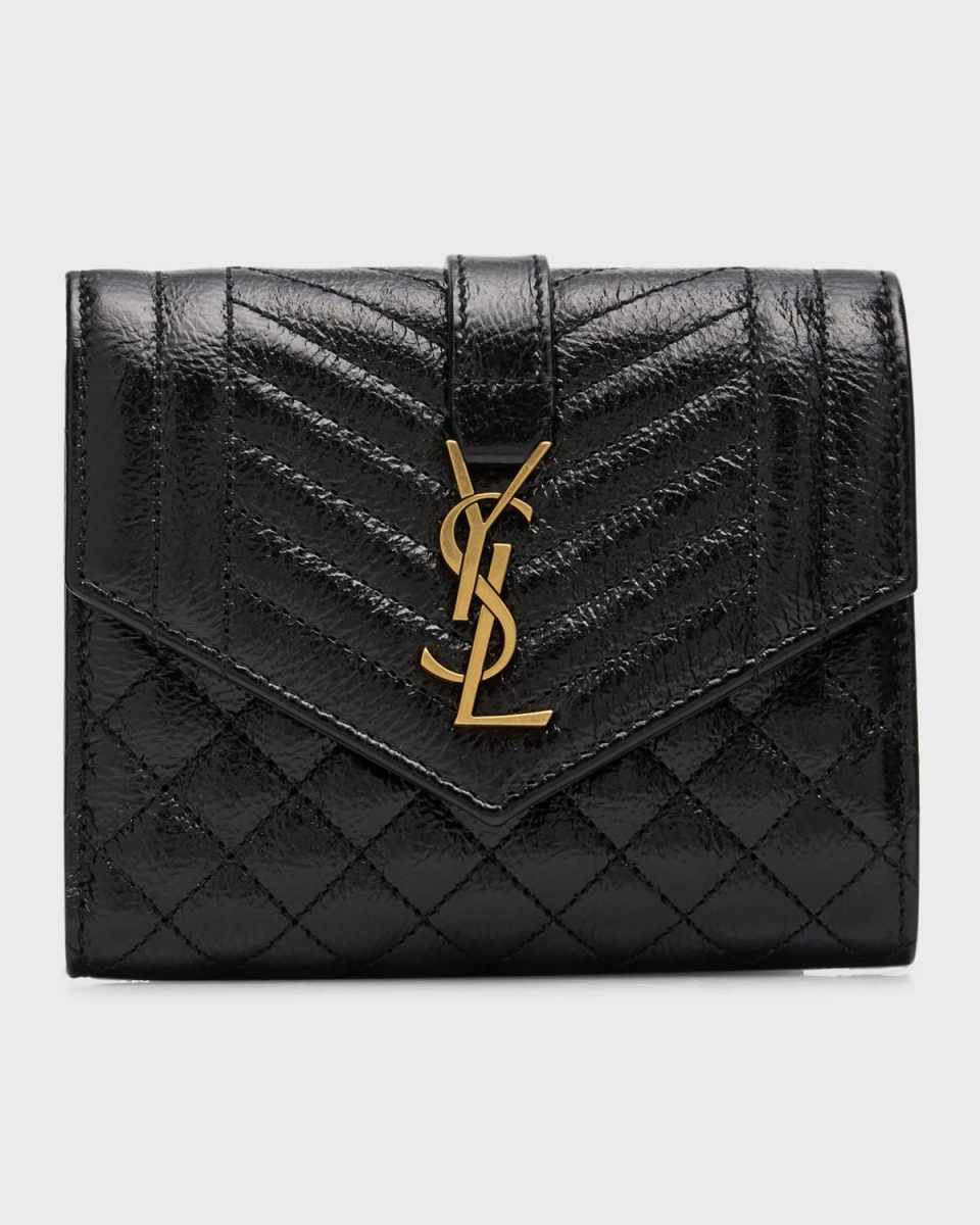 YSL Trifold Quilted Leather Wallet
