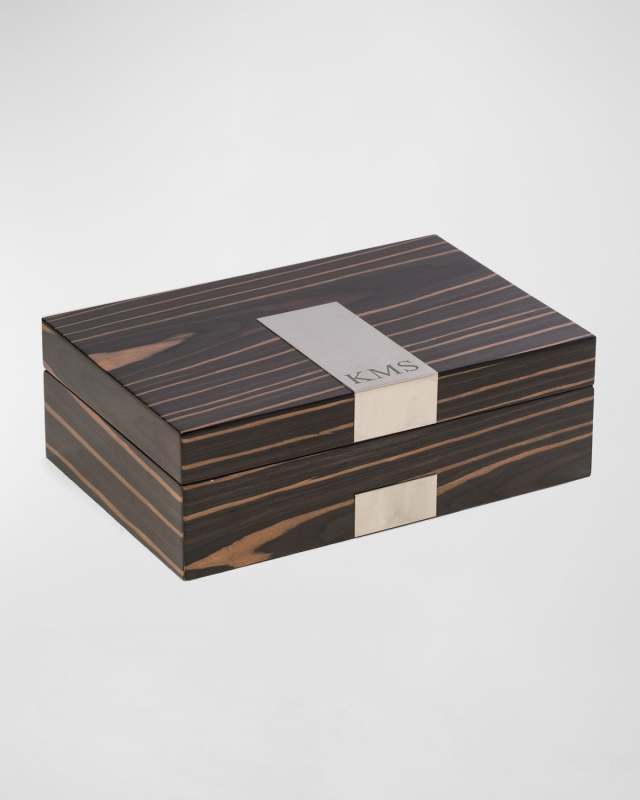 Men's Personalized Wooden Watch Accessory Storage Case