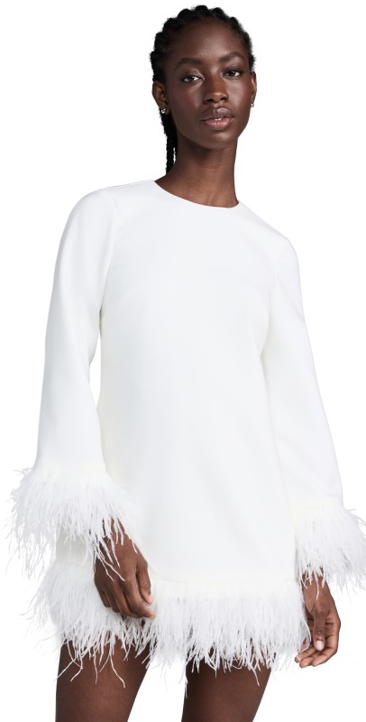 LIKELY Long Sleeve Marullo Dress White