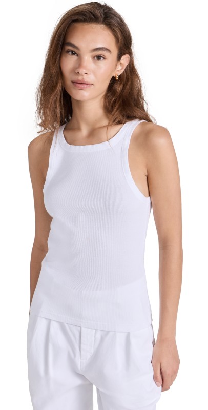 Nili Lotan Jennifer Rib Tank Jet Black