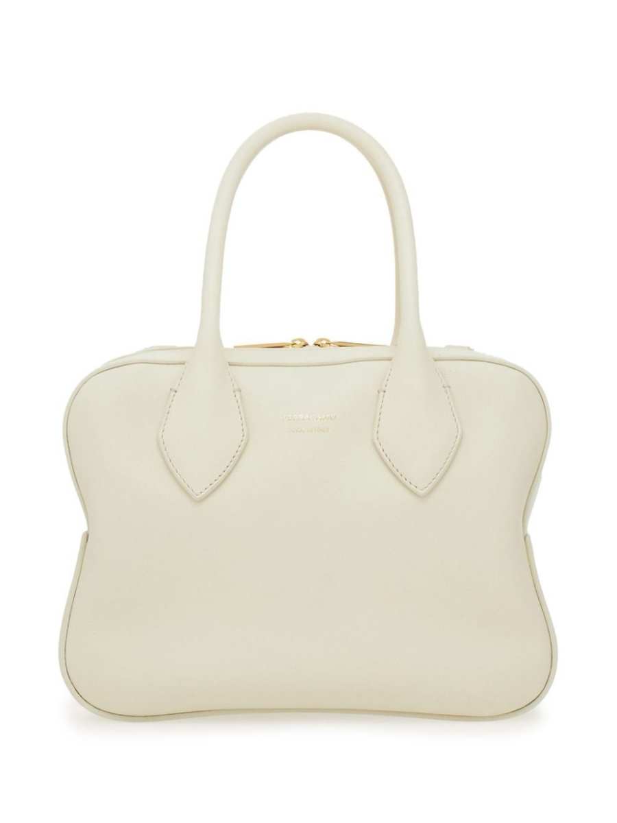 logo-stamp leather tote bag