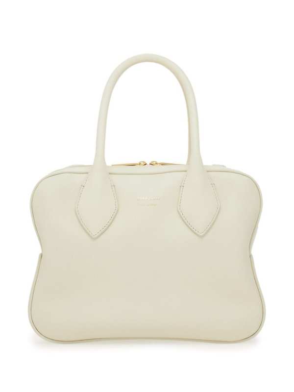 logo-stamp leather tote bag