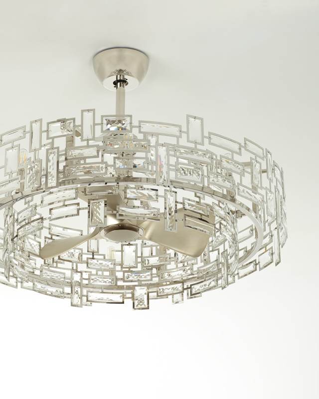 8-Light Crystal Trim Fandelier