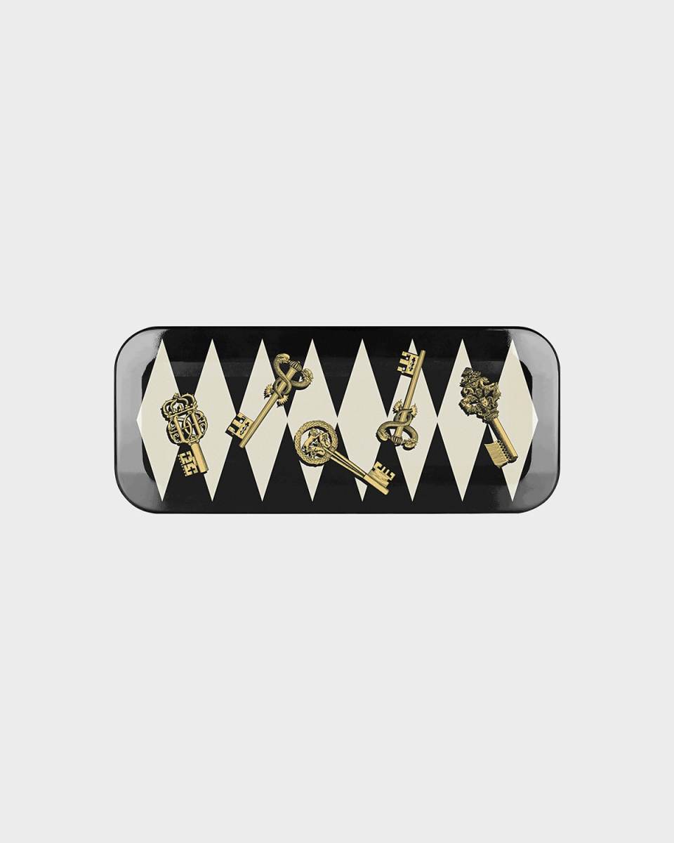 Chiavi Gold and Rombi Tray - 25x60 cm