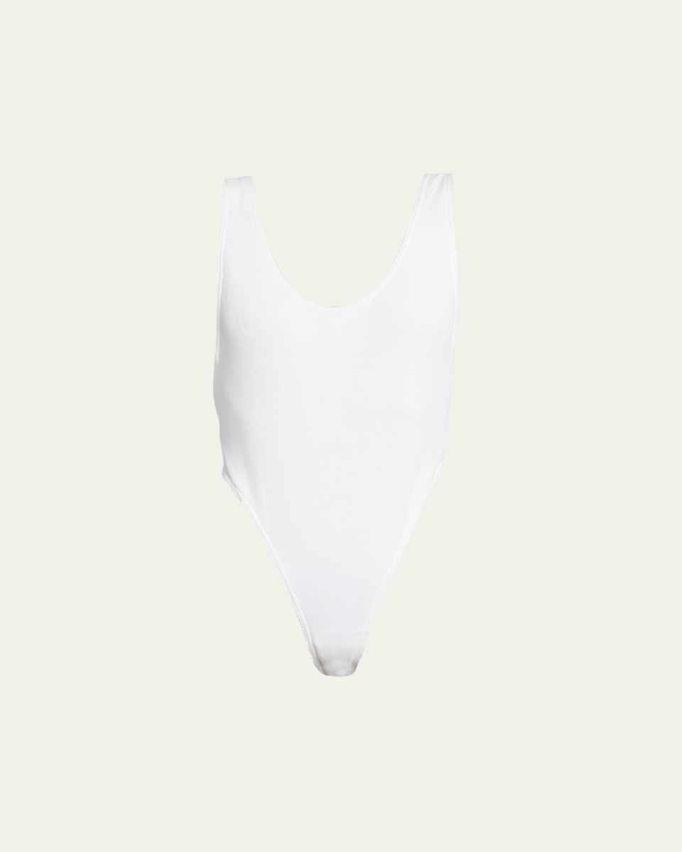 Deep Back Sleeveless Bodysuit