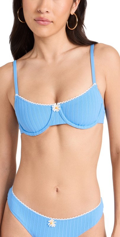 Solid & Striped The Daphne Bikini Top Marina Blue