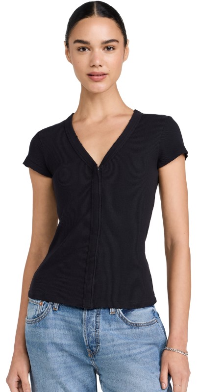 AMO Amour Rib Tee Vintage Black