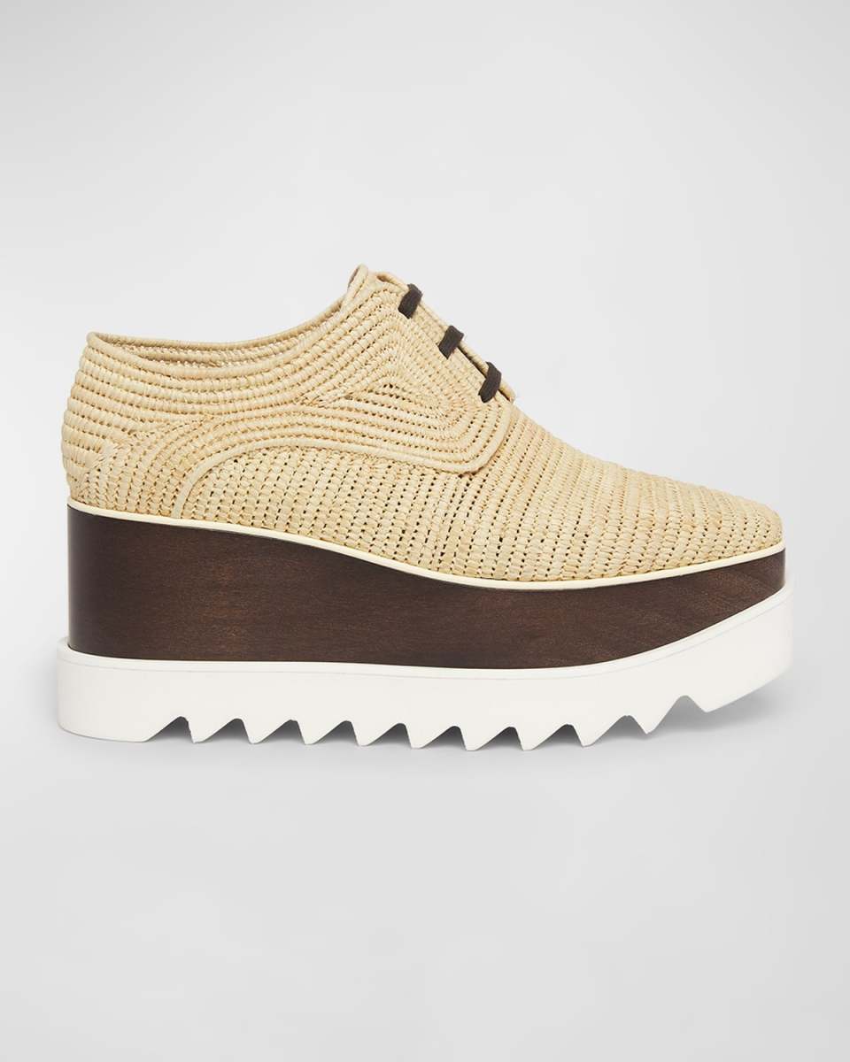 Elyse Raffia Platform Sneaker Loafers