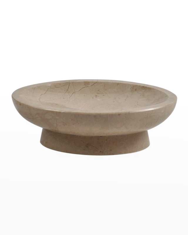 Myrtus Verona Beige Marble Oval Soap Dish