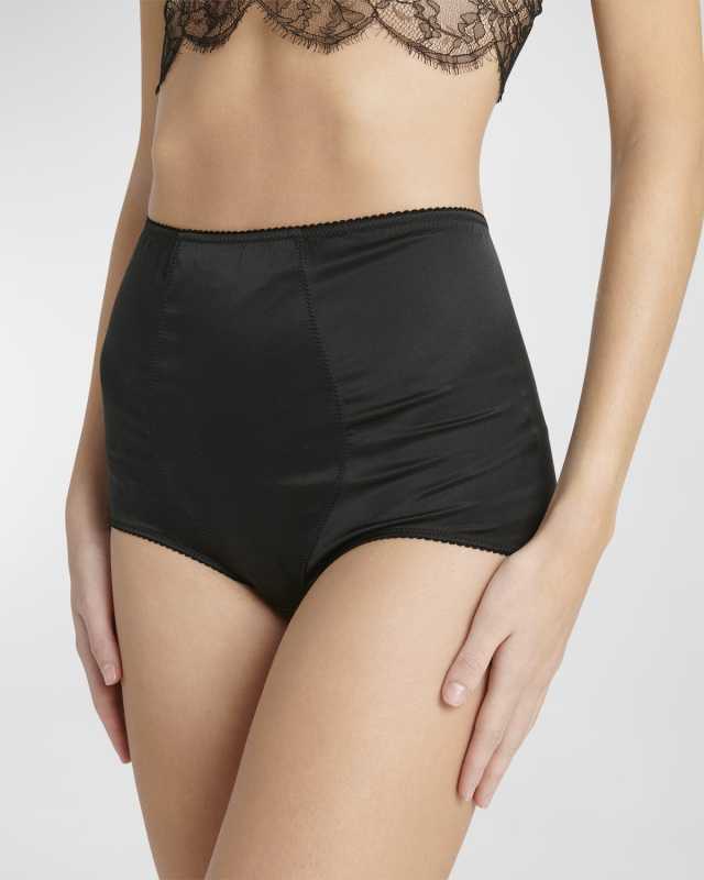 High-Rise Satin Briefs