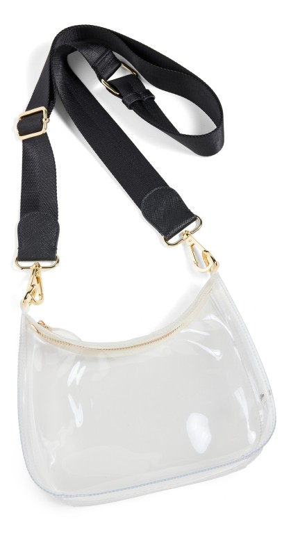 Stoney Clover Lane Clear Curved Crossbody Bag Clear/Black
