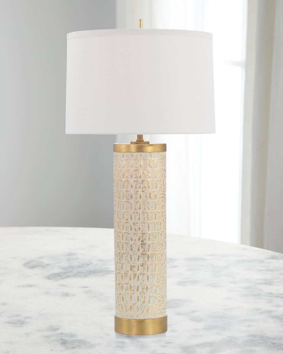 Faux Crocodile Table Lamp