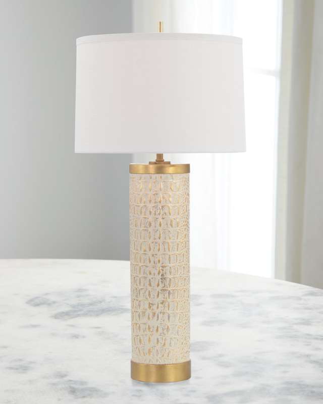 Faux Crocodile Table Lamp