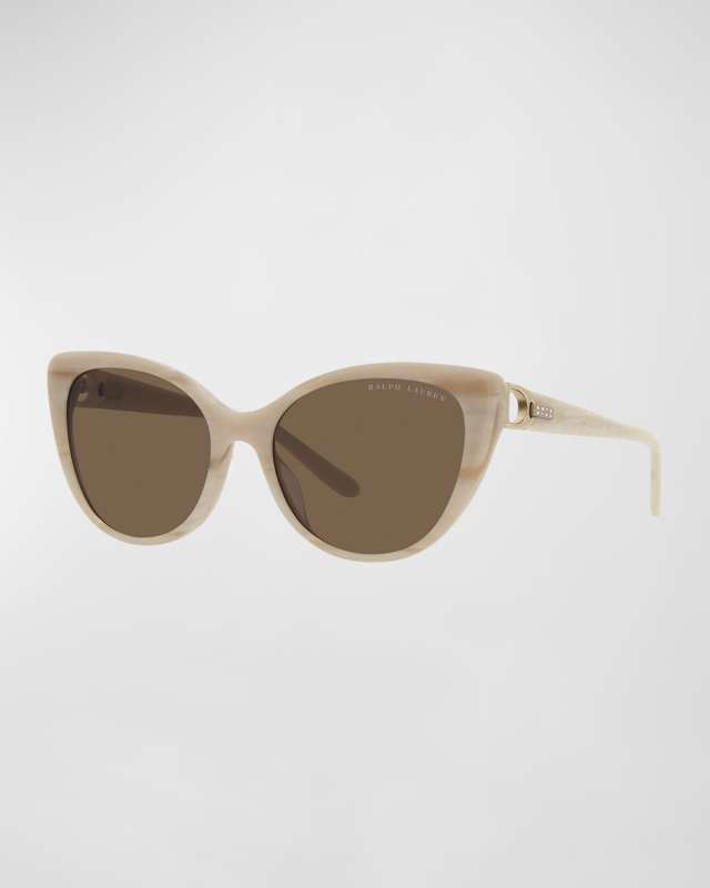 Crystal-Embellished Acetate Cat-Eye Sunglasses