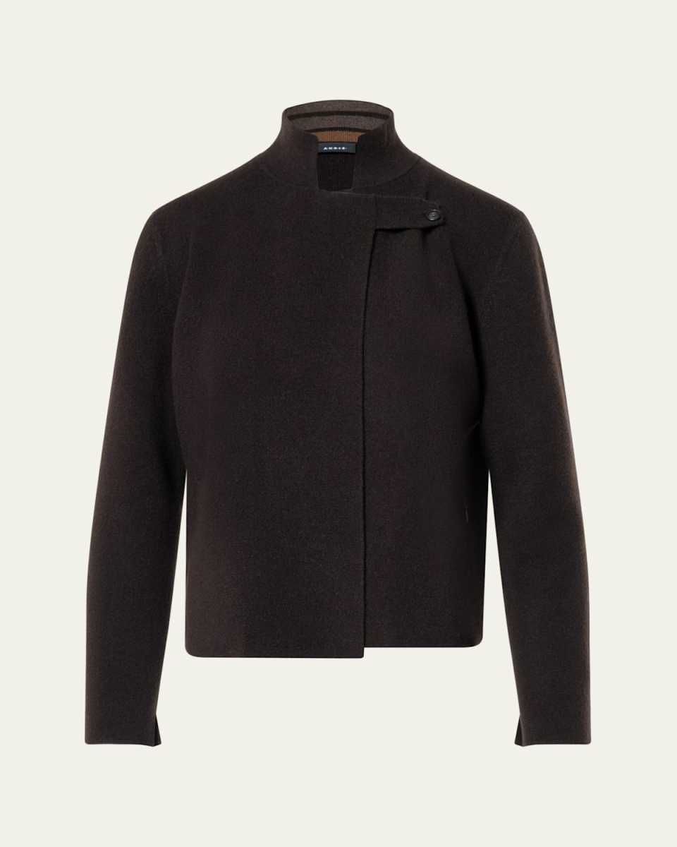 Stripe Reversible Cashmere Wool Cardigan