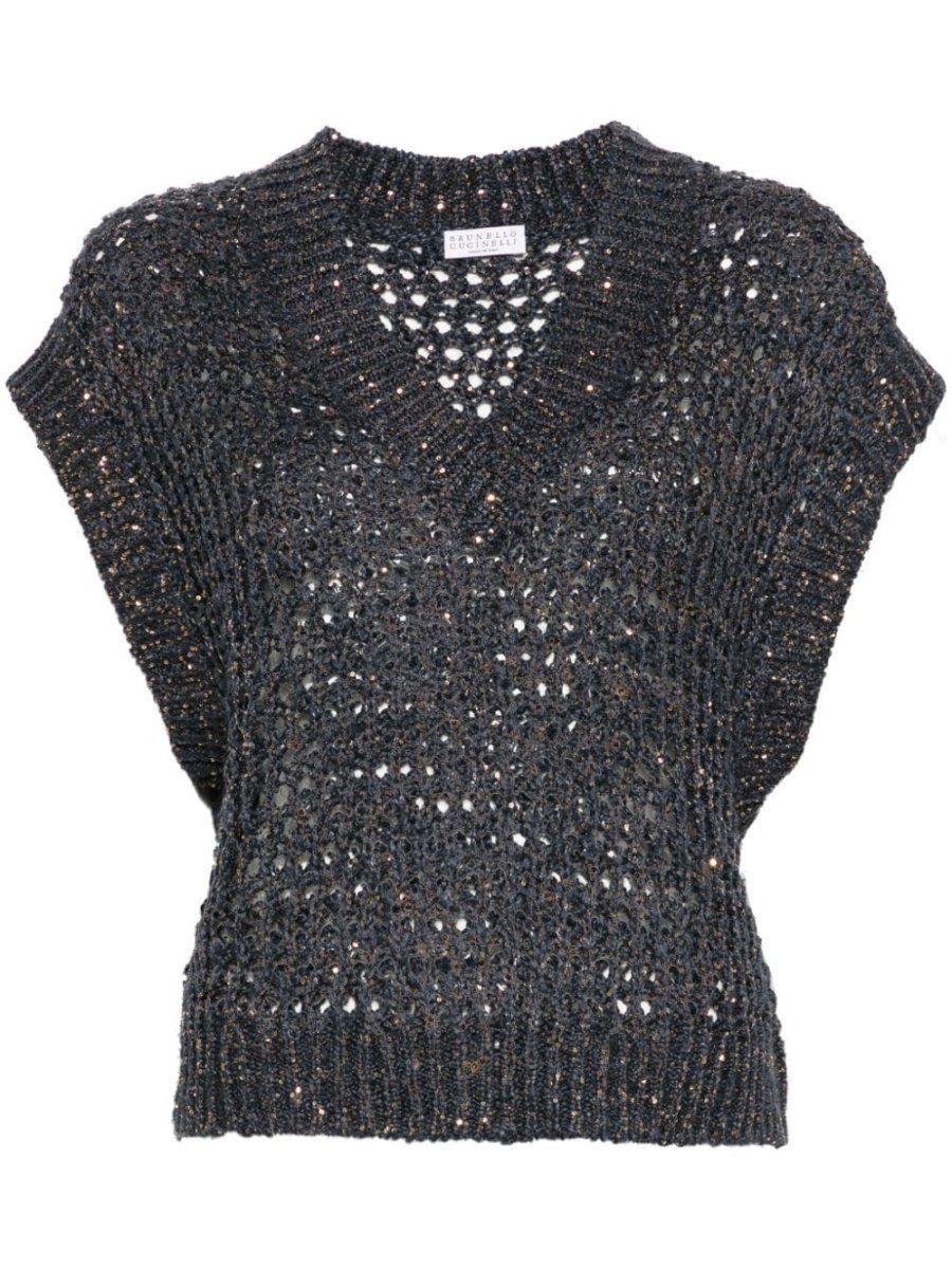 Rustic Dazzling Net sweater