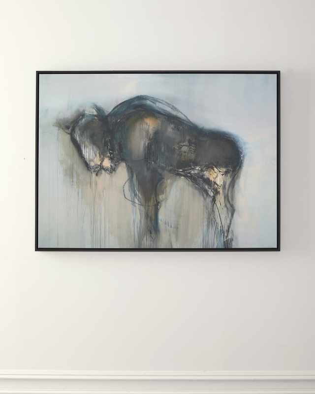 "Blue Buffalo" Framed Giclee by Sarah Stockstill, 57" x 42"
