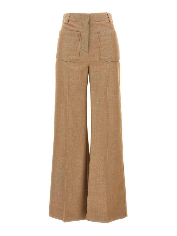 Victoria Beckham Pantalons Décontractés - Beige