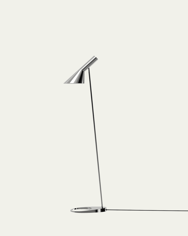 AJ Polished Stainless Steel Floor Lamp