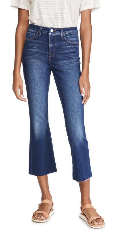 L'AGENCE Kendra High Rise Crop Flare Jeans Nova