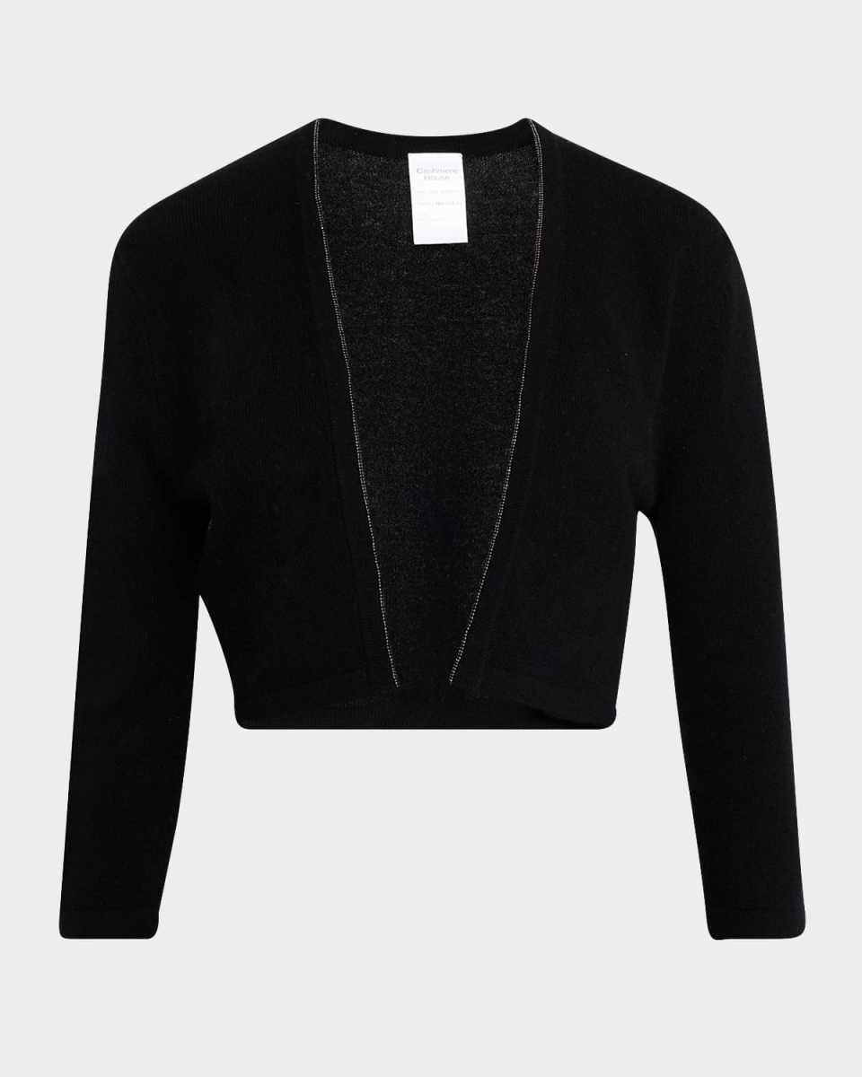 Cashmere Chain-Trim Shru