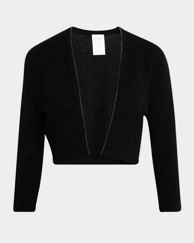 Cashmere Chain-Trim Shru