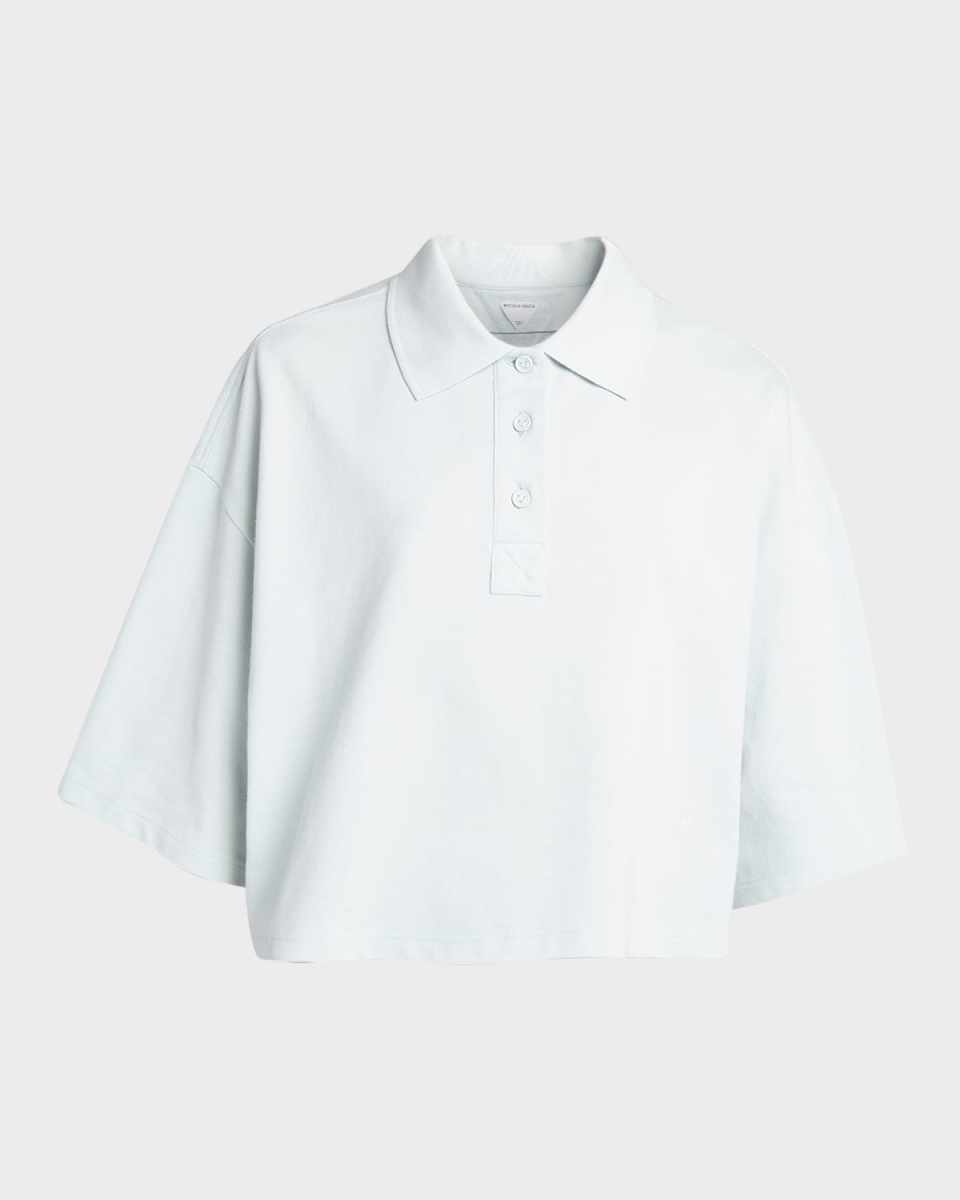 Oversized Crop Polo Shirt