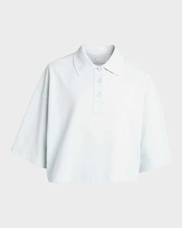 Oversized Crop Polo Shirt