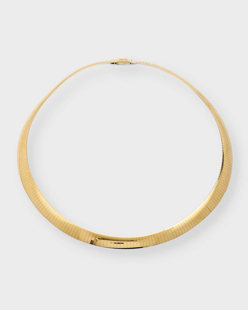 18K Gold Snake Chain Necklace, 8mm, 16"L