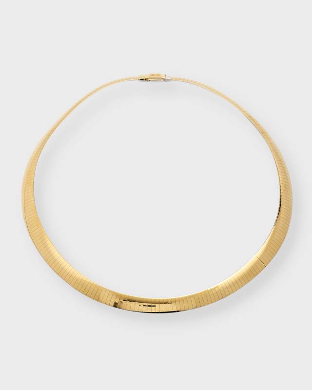 18K Gold Snake Chain Necklace, 8mm, 16"L