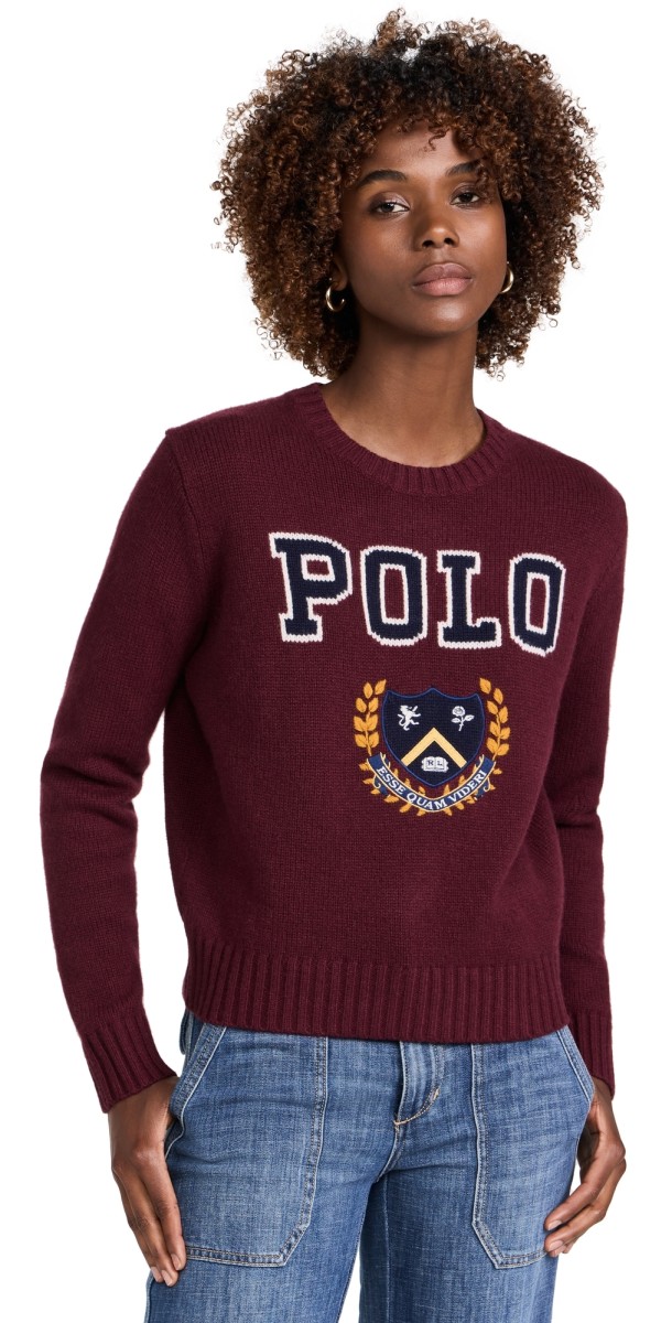 Polo Ralph Lauren Polo Pullover Sweater Rich Ruby Multi