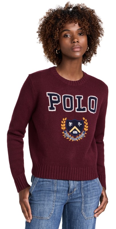 Polo Ralph Lauren Polo Pullover Sweater Rich Ruby Multi