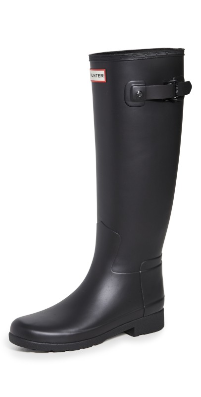 Hunter Boots Refined Tall Matte Boots Black