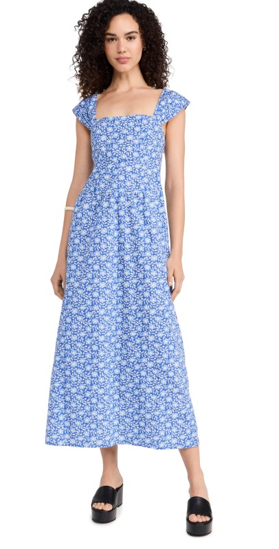 RIXO Lillianne Dress Carnation Blue