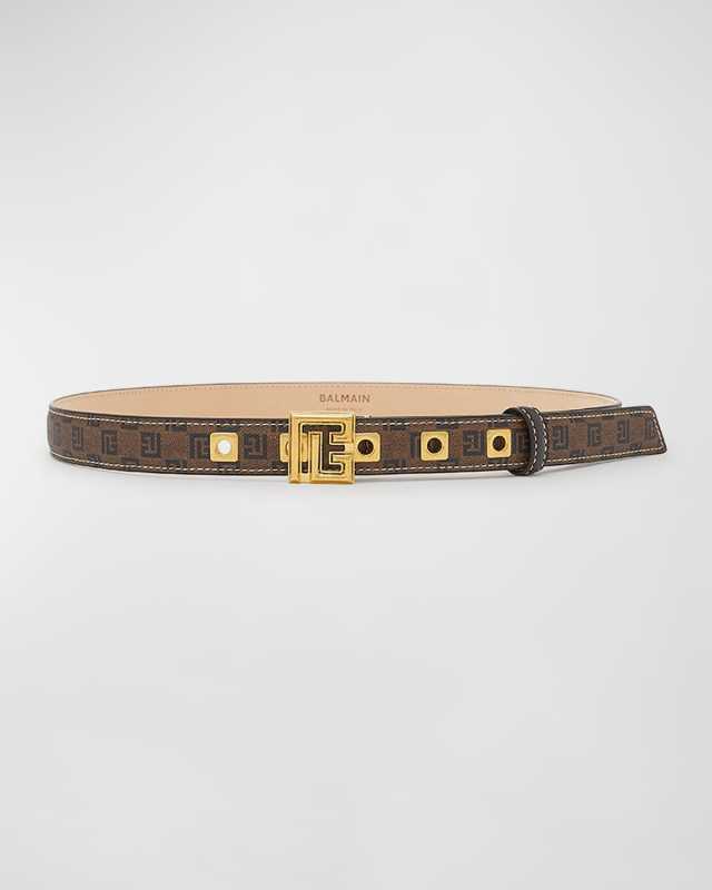 PB-Monogram Skinny Belt